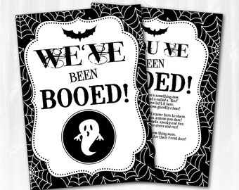 Halloween Printables - You've Been Booed - Easy to Print and Share! INSTANT DOWNLOAD! Halloween Ideas