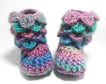 Baby Girl Clothes - Baby Photo Prop - Newborn Baby Booties - Newborn Girl Coming Home Outfit - Baby Girl Shoes - Rainbow Baby Booties