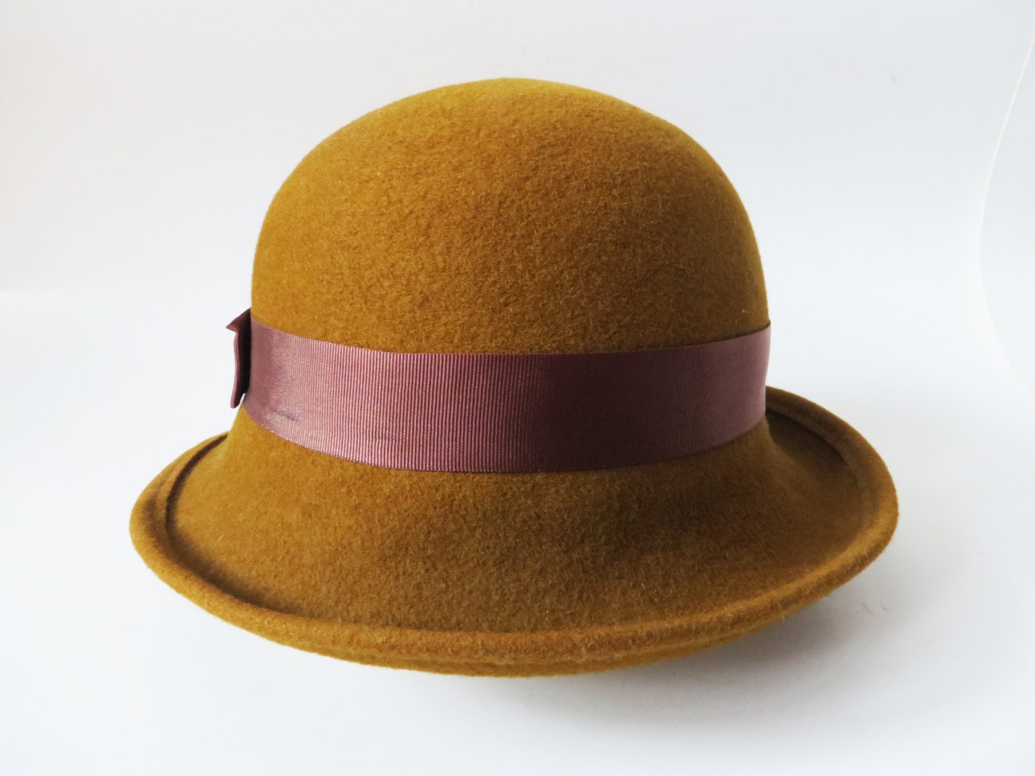 Brown Cloche Hat Brown Felt Hat Brown Women's Hat Felted