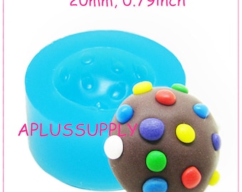 KYL032 Silicone Mold Candy Crush saga - Multicolor 20mm - Cake Decorating Polymer Clay, Silicone Soap Mold Soap Mould Food Safe
