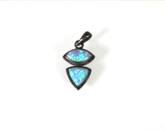 Star Kyoto Opal Pendant Sterling Silver Necklace plated in 14K Gold