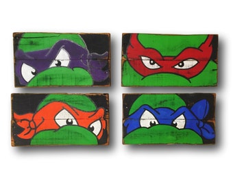 Teenage Mutant Ninja Turtles Wall Art / Turtle Room Decor / Boys Room Decor