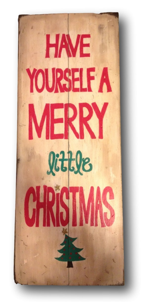 Vintage Christmas Sign by PalletsandPaint on Etsy