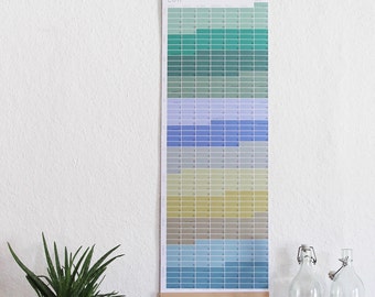 Wall calendar 2017 Planner 2017 pastel aqua turquoise nature English-German printed on both sides