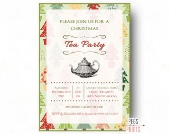 holiday tea invitation christmas tea invitation tea party il_340x270.866280480_iii3 holiday tea invitation christmas tea invitation tea party,Christmas Tea Party Invitations