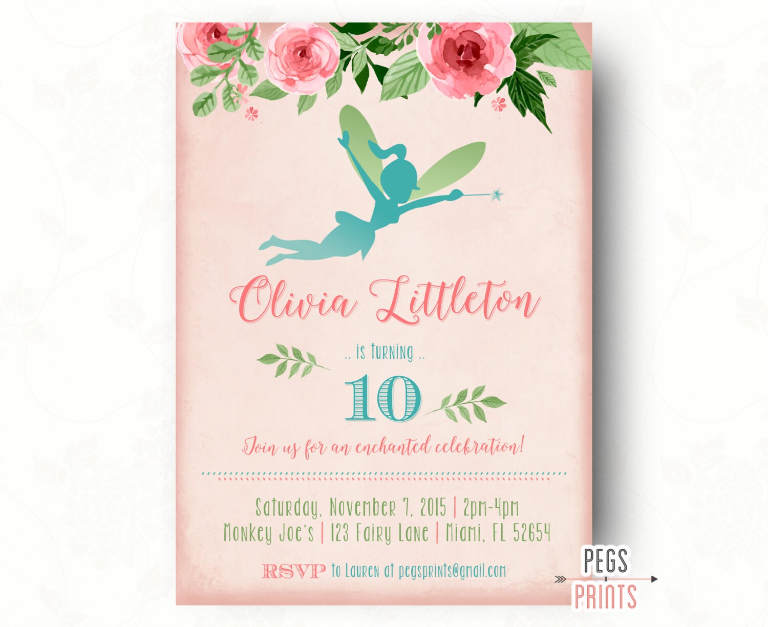 Fairy Birthday Invitations 8