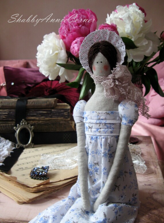Jane austen dekor tilda puppen französische von shabbyanniecorner