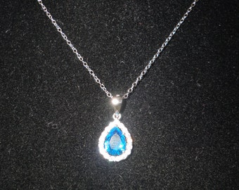 Blue Ice Diamond-Aura Silver Pendant*****.