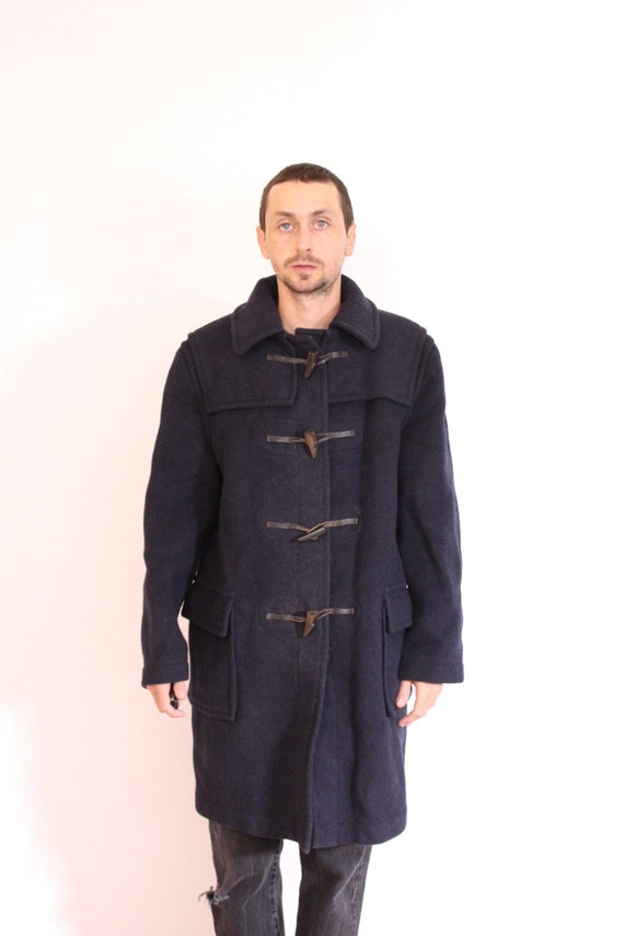 Navy blue toggle coat