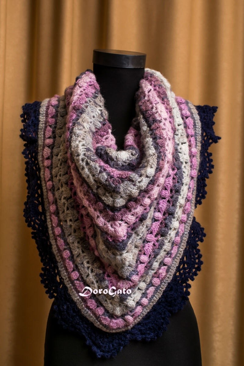 101 crochet how trim shawl shawl Triangle shawl crochet Lace with Crochet