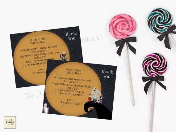 Nightmare Before Christmas-Thank You-INSTANT by PaperWillowDesigns