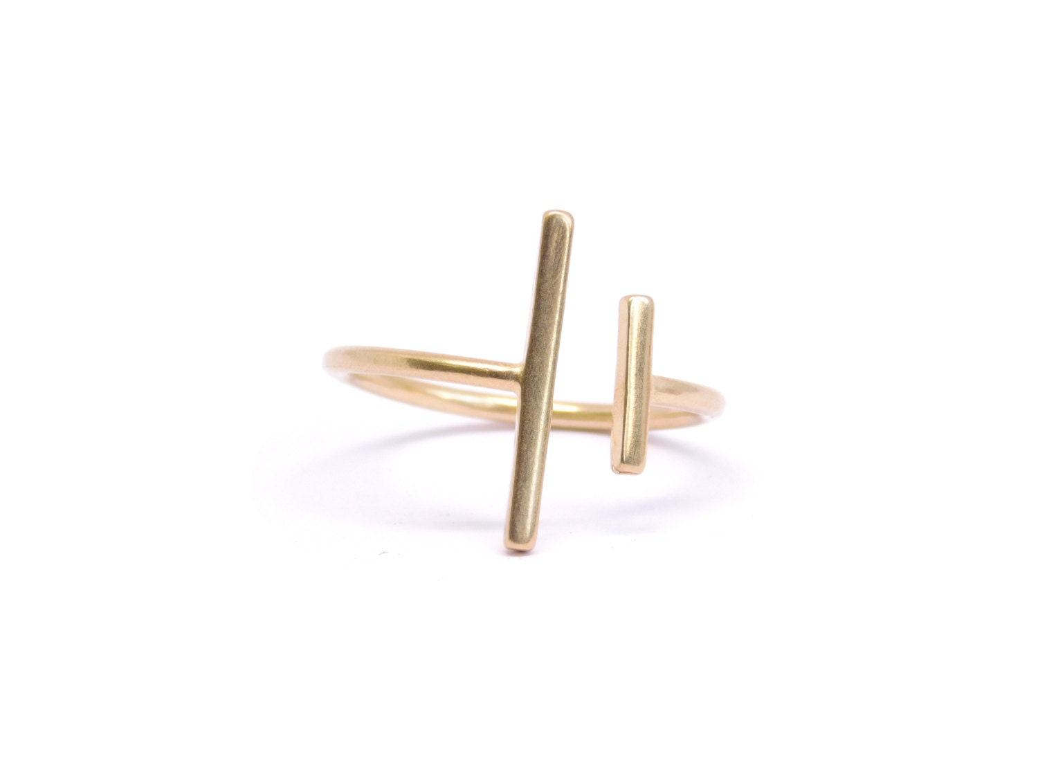 Two Bars Ring Double Bar Ring Open Bar Ring Parallel Bars