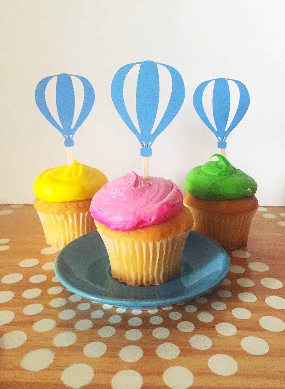 Hot Air Balloon Cupcake Toppers Cupcake Picks Hot Air