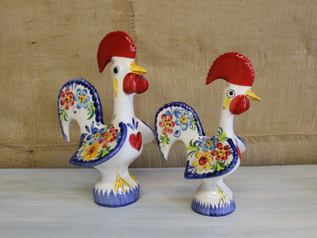 Portugese Good Luck Rooster Ceramic Rooster Good Luck Token
