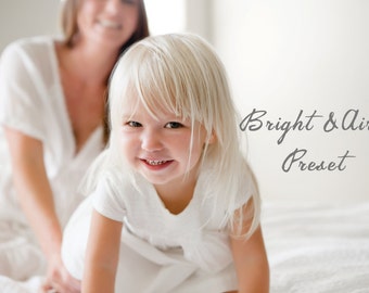 Bright and Airy Preset for Adobe Camera Raw (ACR / Bridge) for Photographers -One Click Edit- Instant Digital Download. Bonus Item Included!