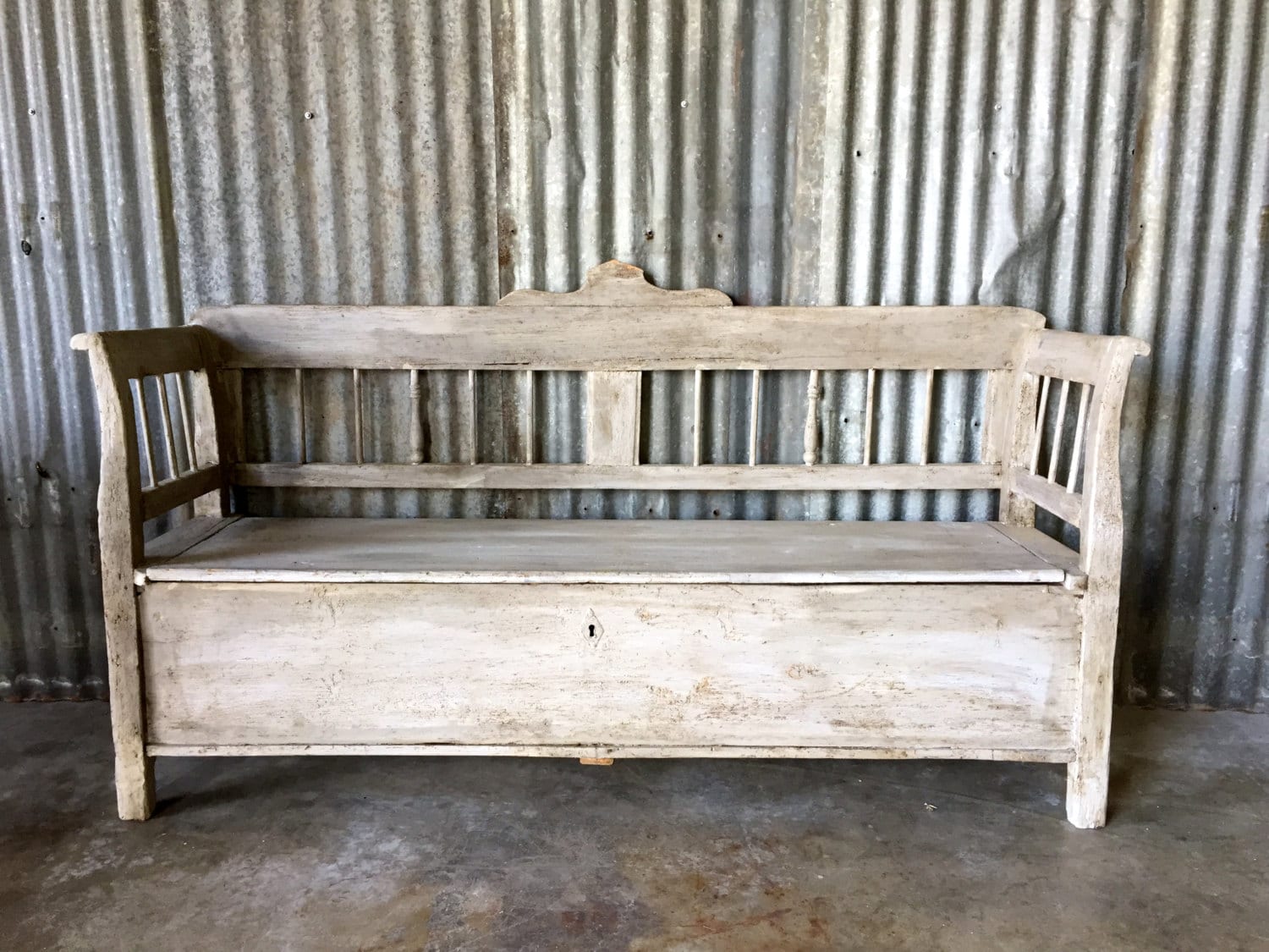 Reserved for Andrew Vintage Storage Bench / Antique by ...