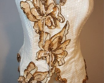 FREE SHIPPING Sequin Bead Corset
