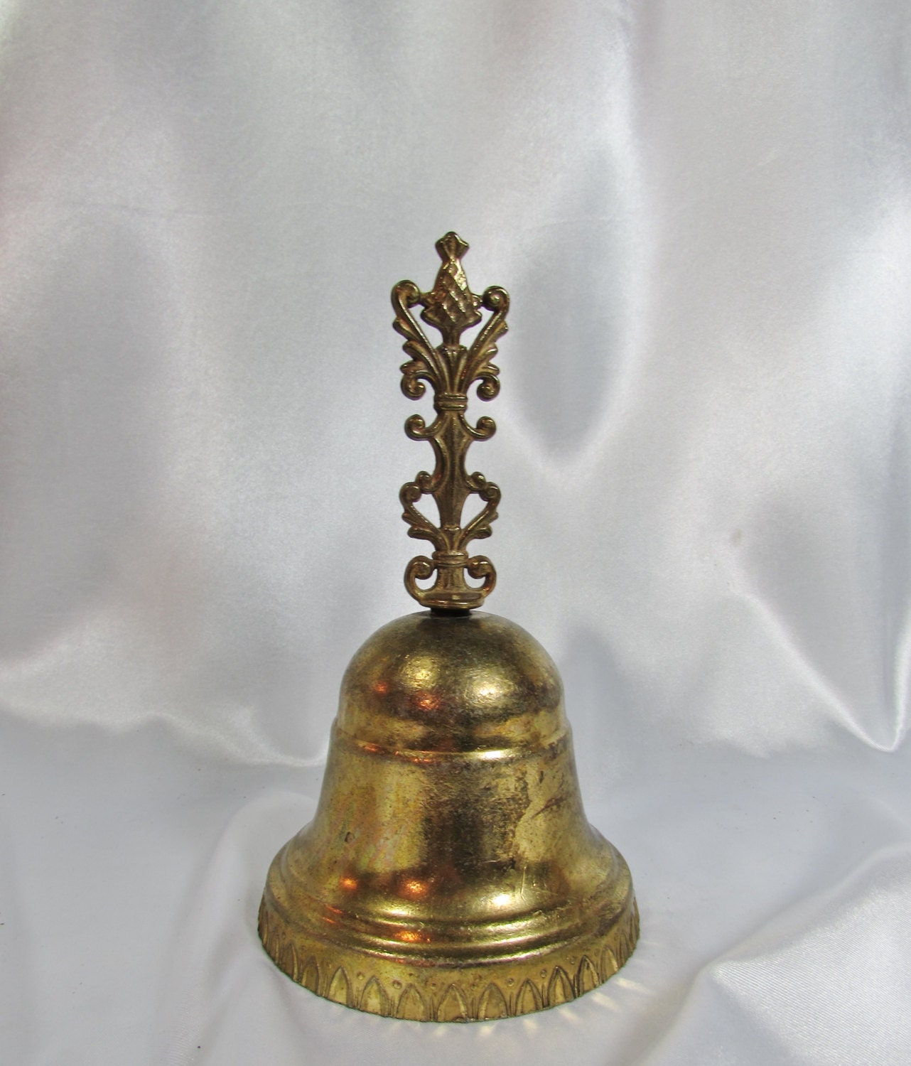 Brass Bell Decorative Handle Vintage Brass Bell by BeanzVintiques