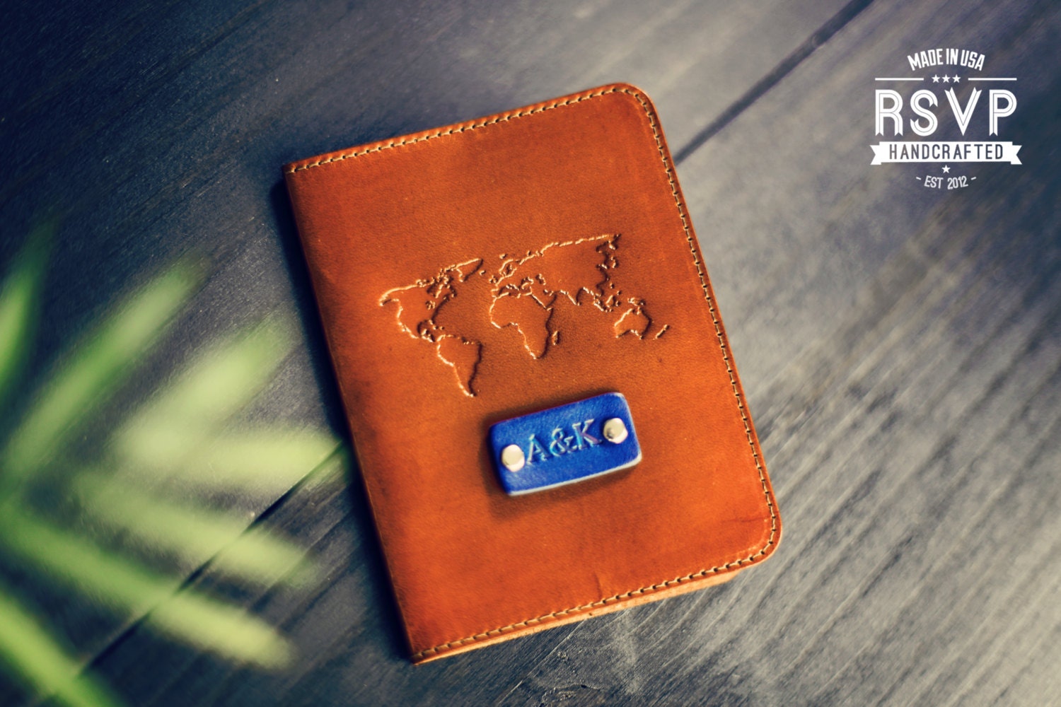 Personalized Leather Passport Cover Real Leather holder