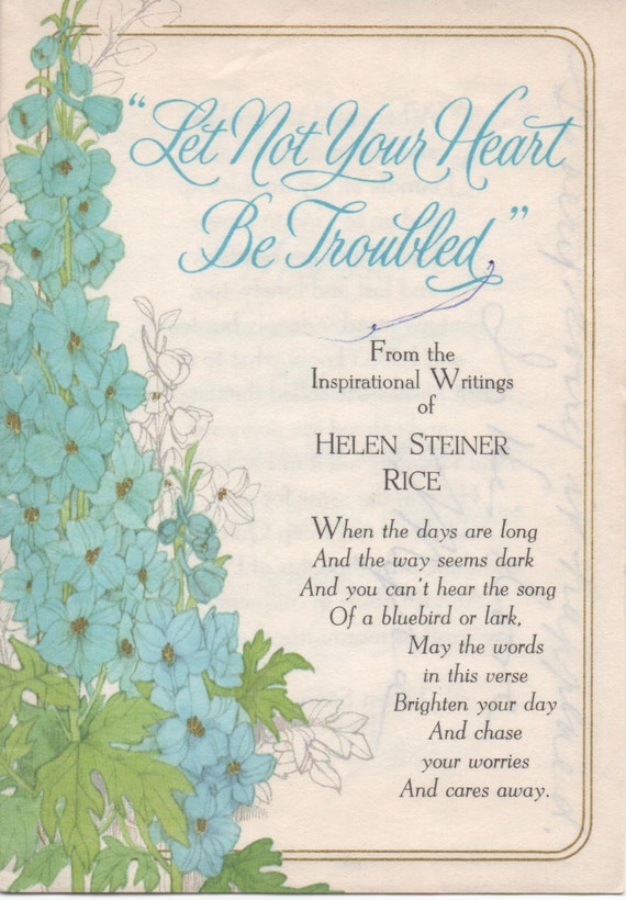 2 Used Greeting Cards with Helen Steiner Rice Inspirational