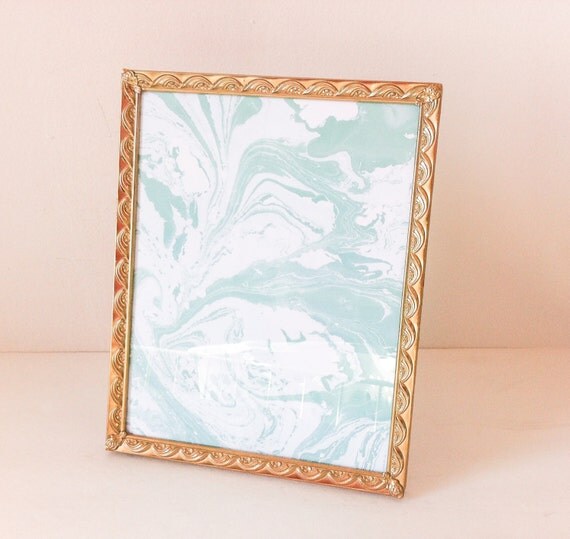Vintage Gold Picture Frame 8x10 Ornate Metal Photo Frame