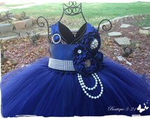 Tutu Cat Navy Blue Dress