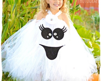 Adorable infant toddler Ghost tutu costume Halloween Pageant