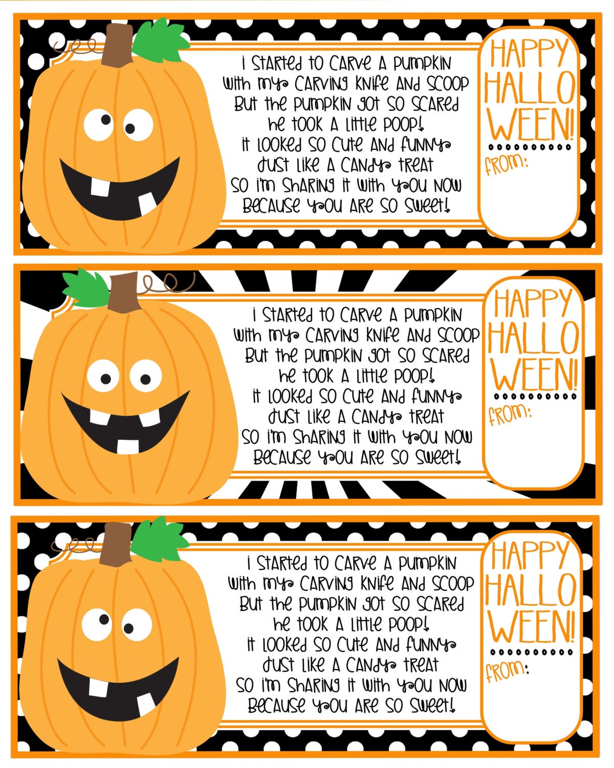 Pumpkin Poop Poem Happy Halloween Cute Pumpkin Poem