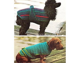 Crochet Dog Sweater Pattern Granny Square Dog Coat Crochet