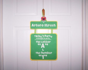 Sesame Street Party Sign, Elmo Door Sign, Sesame Street Birthday Sign, Elmo Birthday Sign, Birthday Door Sign, Party Sign, Door Banner