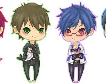 Iwatobi Swim Club Anime Stickers