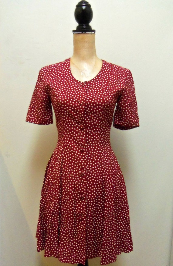 CLEARANCE 1980's Polka Dot Minidress