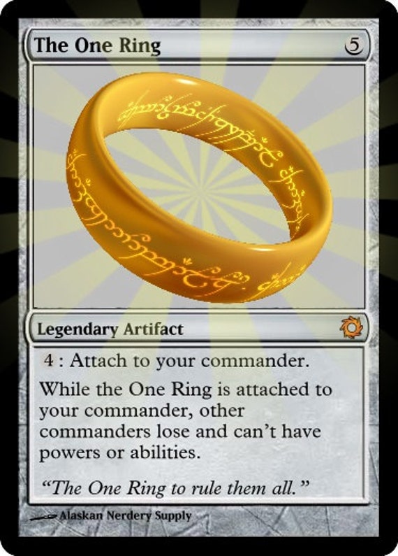 Magic the Gathering Custom Foil Card: The One Ring