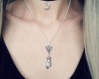 Moon Choker Velvet Choker Black Velvet Choker Necklace Thin Velvet Choker Crescent Moon Choker Black Choker Tumblr Chokers Grunge Jewelry