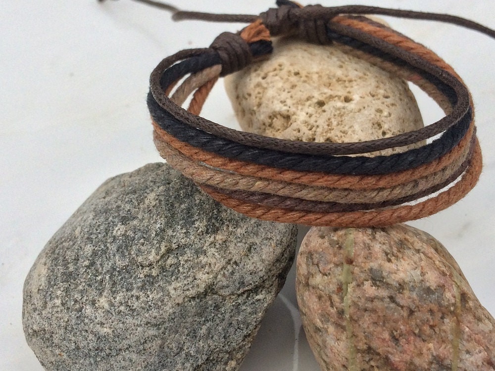 Handmade Unisex Hemp Bracelet Multi Color Wrap Wrist Braclet
