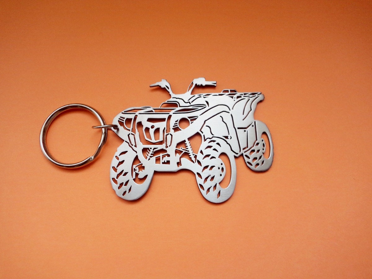 ATV Key chain Personalized Key chain Keychain by GuestFromThePast