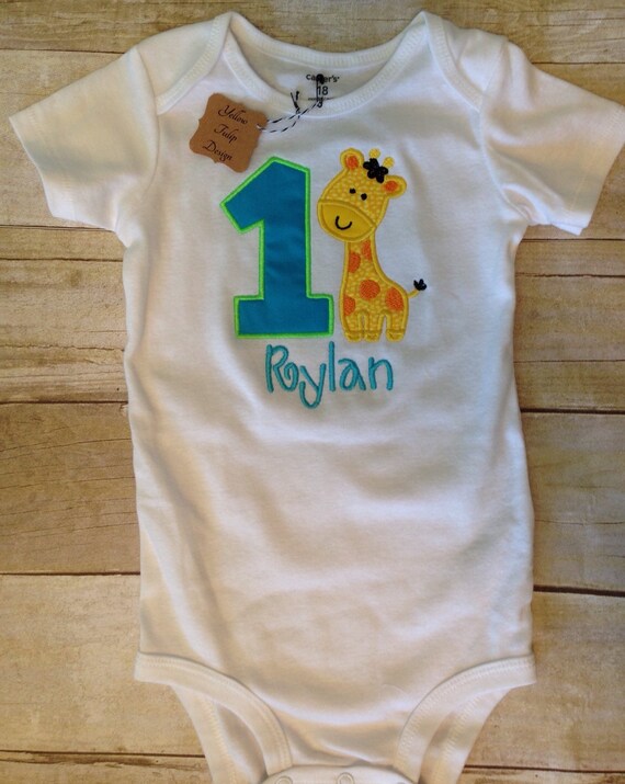 giraffe birthday shirt