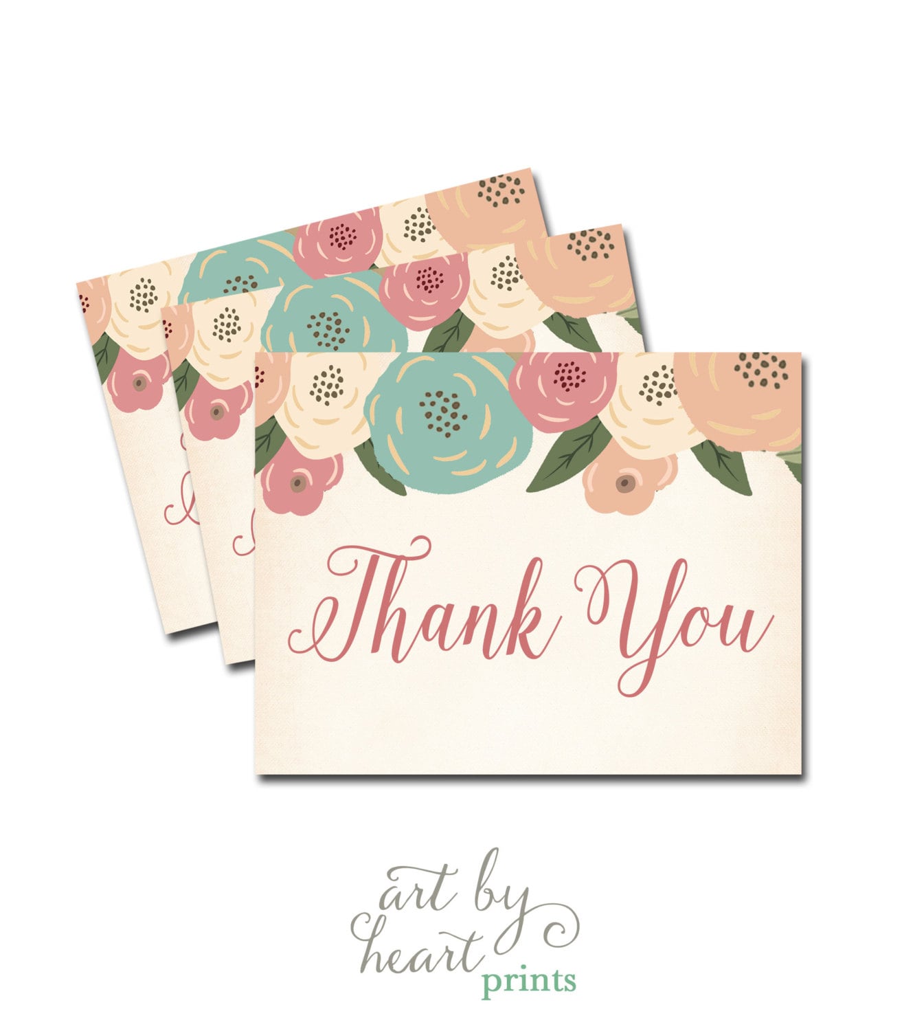 Bridal Shower Thank You Card Printable Thank You Note