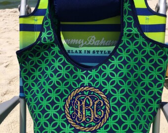 Beach Bag, Monogram Beach Bag, Personalized Bag, Tote Bag, Overnight Bag, Bag, Neoprene Beach Bag, Travel Bag, Monogram Tote Bag