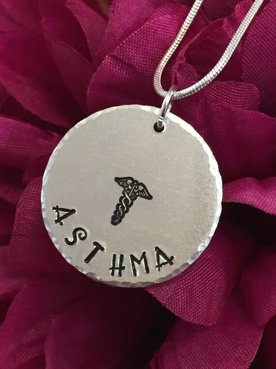 Asthma Asthmatic Medical Alert ID Hand Stamped by SimplyBySJ