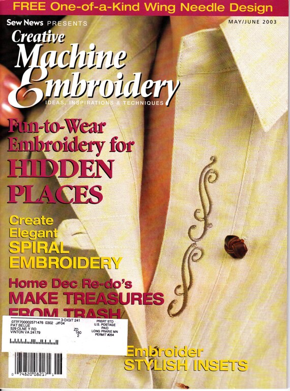 Creative Machine Embroidery Magazine May/June 2003