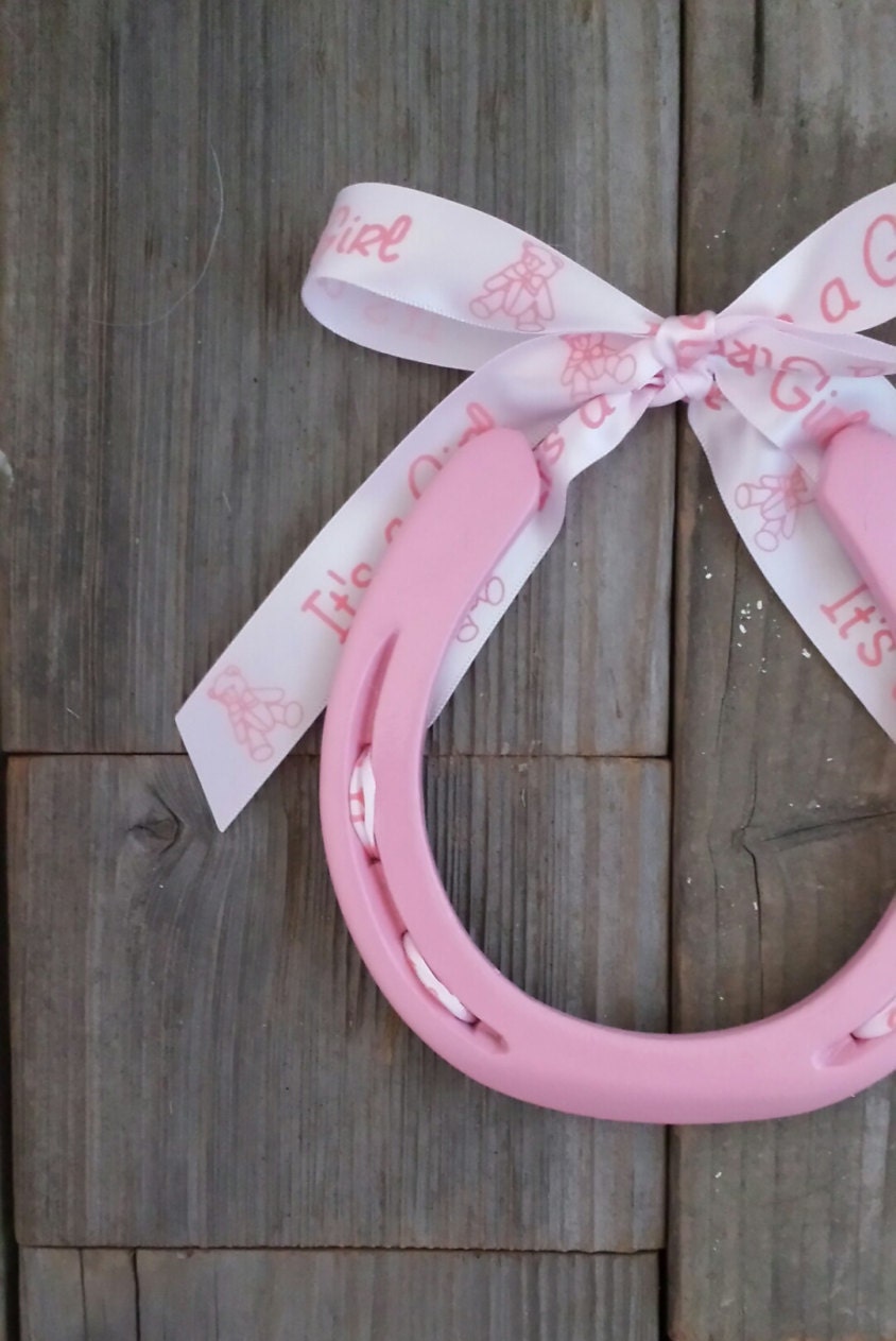 Baby Girl Nursery Decor Horseshoe Decor by EECustomHorseShoes