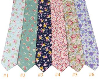 Floral Tie.Mens Wedding Tie.Floral Skinny Tie.Summer.Spring Wedding.Mens Gift.