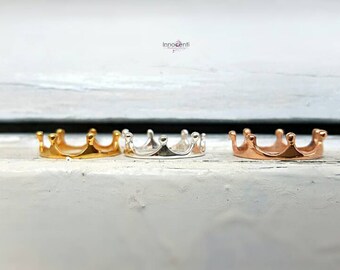 Crown Ring Rose Gold Crown Ring Tiara Ring Gold Crown Ring Silver Crown Ring Midi Ring Midi Crown Ring Anello Tiara Anello