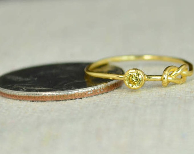 Topaz Infinity Ring, Gold Filled Ring, Stackable Rings, Mother's Ring, November Birthstone Ring, Gold Infinity Ring, Gold Knot Ring