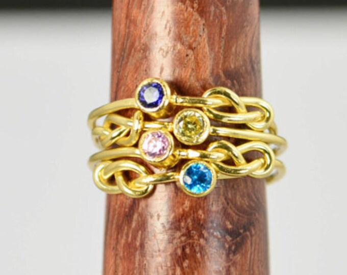 Grab 4 14k Gold Filled Infinity Ring, Gold Filled Ring, Stackable Rings, Mother Ring, Birthstone Ring, Gold Infinity Ring, Gold Knot Ring