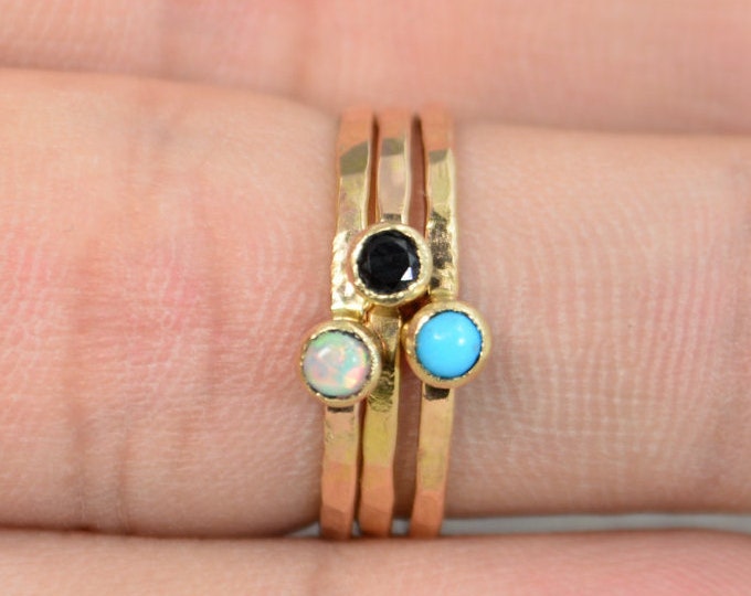 14k Gold Filled Turquoise Ring, 3mm gold solitaire, solitaire ring, 14k Gold, December Birthstone, Mothers RIng, Gold Filled band, gold