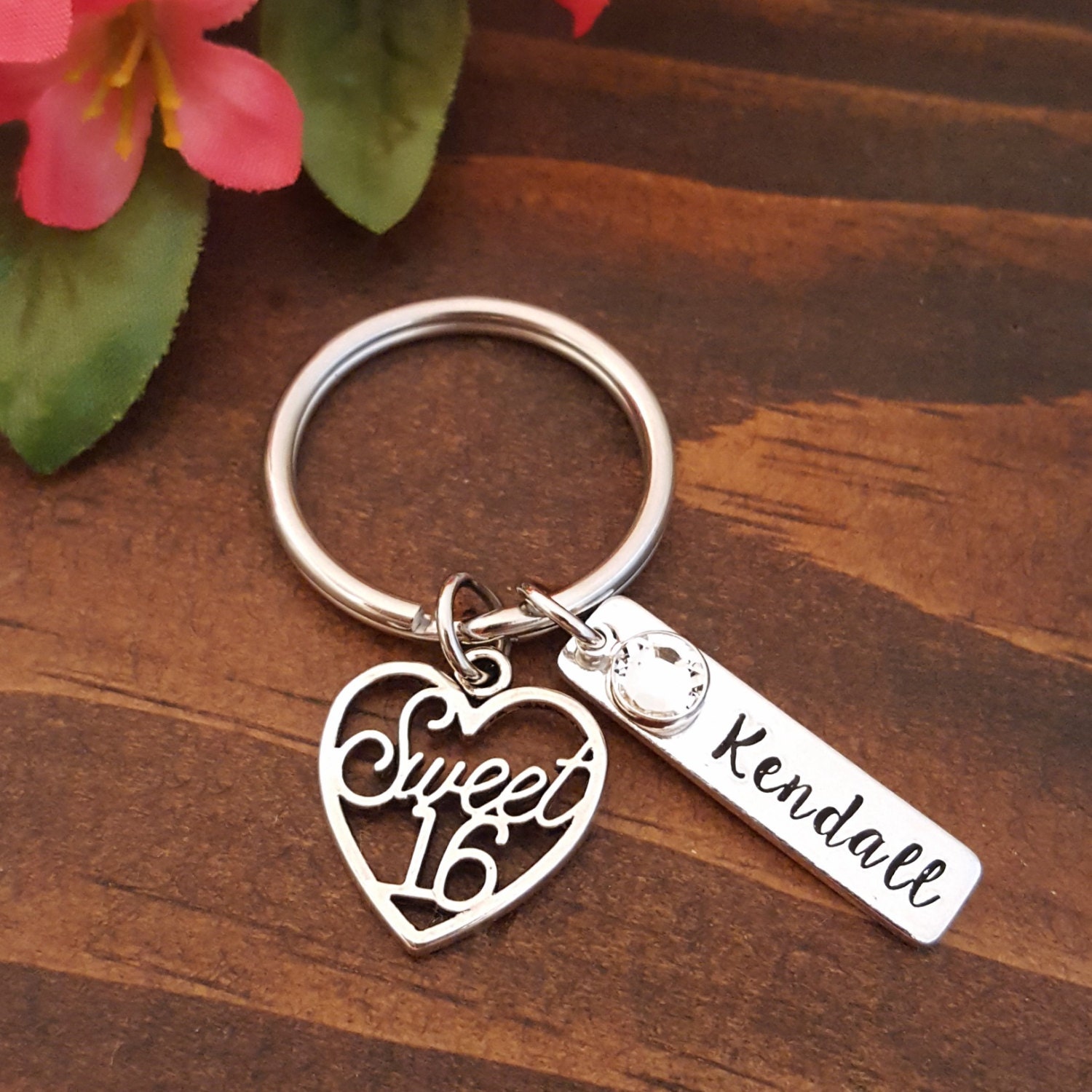 Sweet 16 Keychain Sweet 16 Gift Personalized Sweet 16