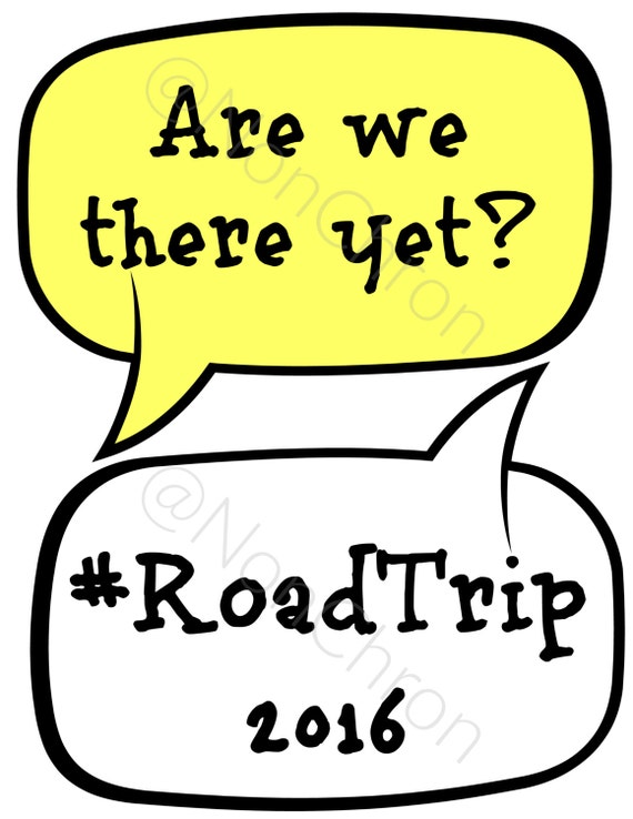 Road Trip Travel photo booth props by PartyPhotoPrintables on Etsy