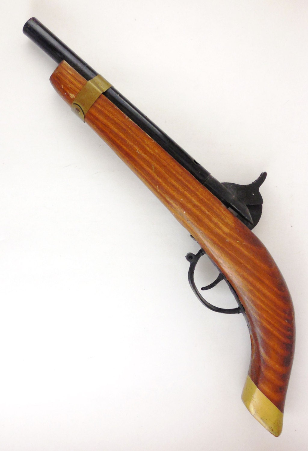 Antique Wood Metal Cap Gun for use with Paper Roll Caps